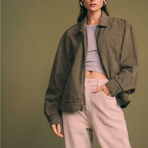 Reformation Olive Utility Jacket